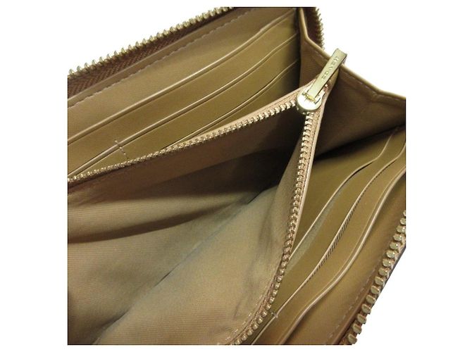 Cartera larga de piel COACH Accordion Zip Wallet Castaño - vista 11