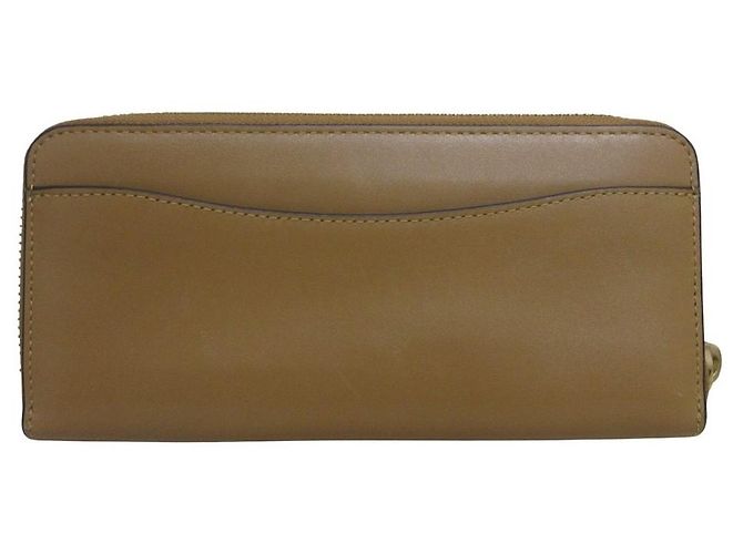 Cartera larga de piel COACH Accordion Zip Wallet Castaño - vista 2