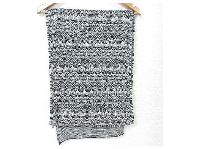 Bufanda de punto Missoni Negro Off White - vista 2