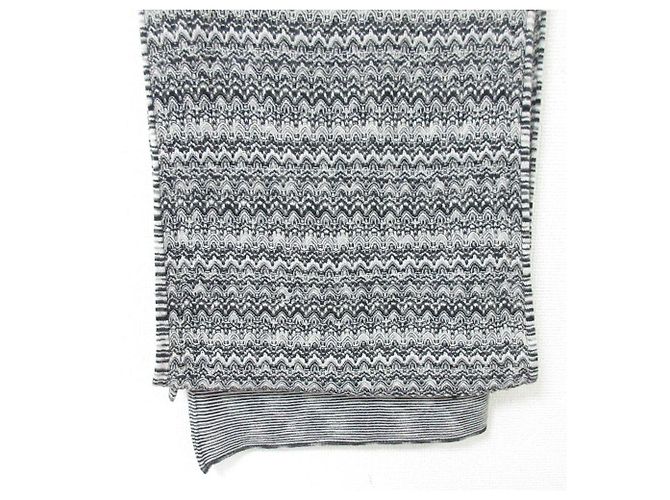 Bufanda de punto Missoni Negro Off White - vista 3