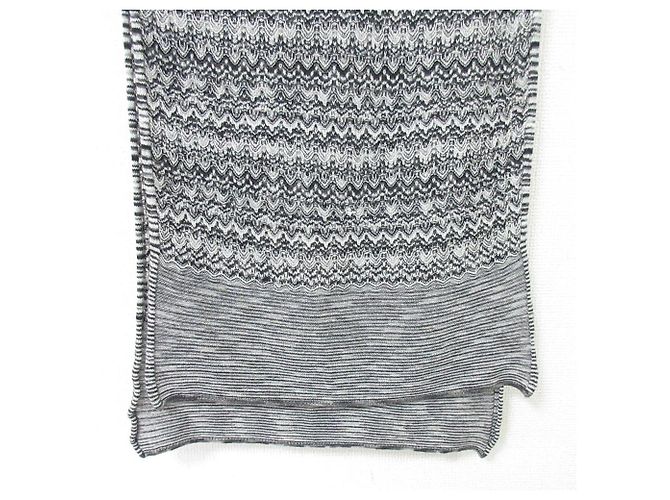 Bufanda de punto Missoni Negro Off White - vista 4