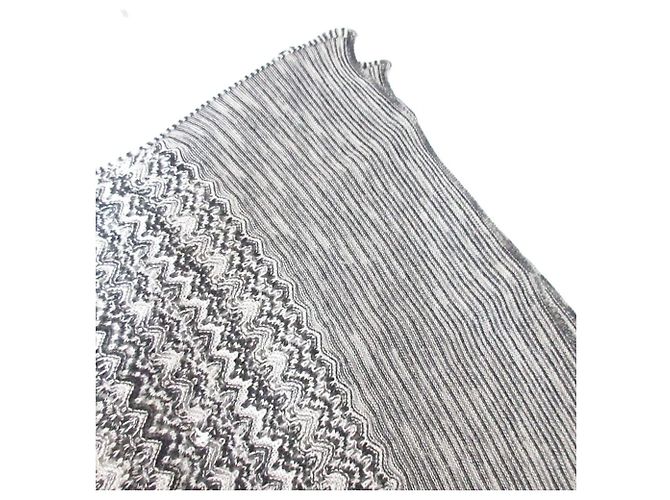 Bufanda de punto Missoni Negro Off White - vista 5