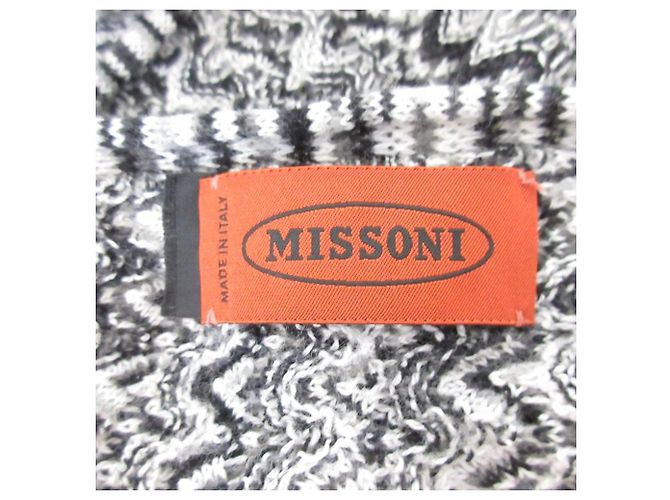 Bufanda de punto Missoni Negro Off White - vista 6