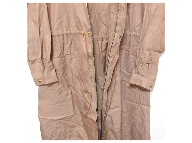 Autre Marque Manteau de printemps long à capuche et fronces NOBLE Rose - vue 15