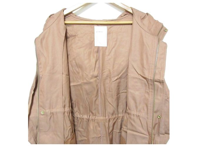 Autre Marque Manteau de printemps long à capuche et fronces NOBLE Rose - vue 17