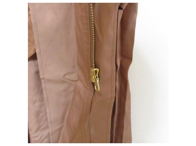 Autre Marque Manteau de printemps long à capuche et fronces NOBLE Rose - vue 19
