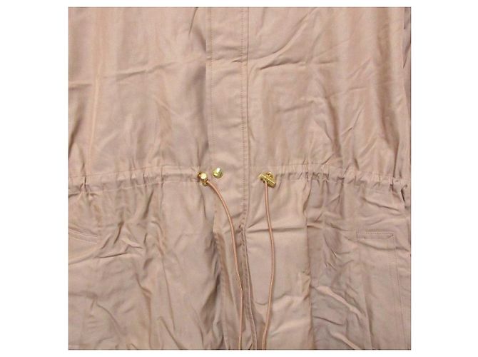 Autre Marque Manteau de printemps long à capuche et fronces NOBLE Rose - vue 5