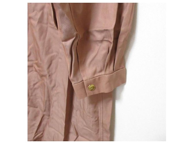 Autre Marque Manteau de printemps long à capuche et fronces NOBLE Rose - vue 9