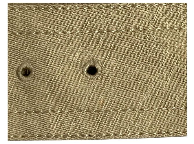 Burberry London Nova Check Leinenrock Beige - Ansicht 13