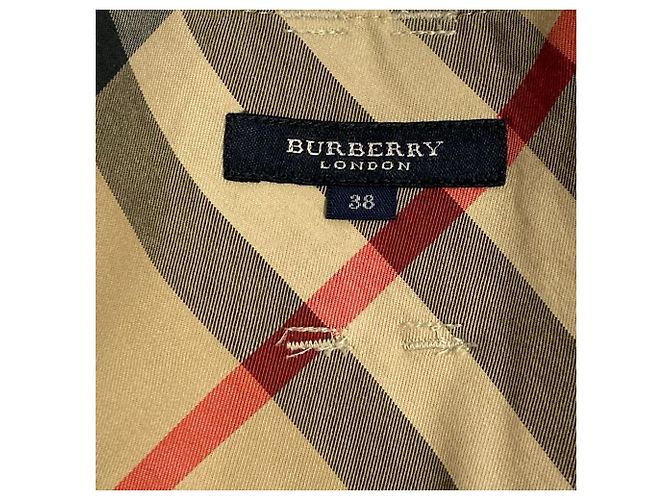Burberry London Nova Check Leinenrock Beige - Ansicht 6
