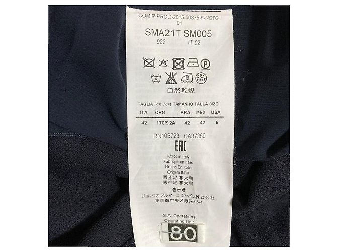 Abito Armani Collezioni Blu Blu navy - vista 9