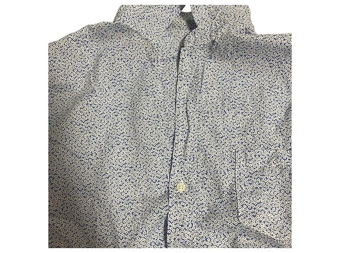 Autre Marque Camisa de algodón Frank&Eileen BARRY Blanco Azul - vista 5