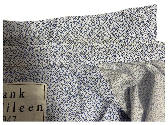 Autre Marque Camisa de algodón Frank&Eileen BARRY Blanco Azul - vista 6