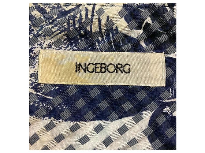 Autre Marque Gonna lunga INGEBORG con stampa floreale e a quadri Bianco - vista 4