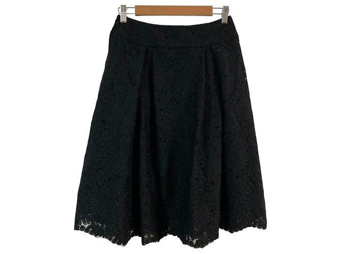 Autre Marque Gonna in pizzo floreale INGEBORG Nero - vista 2