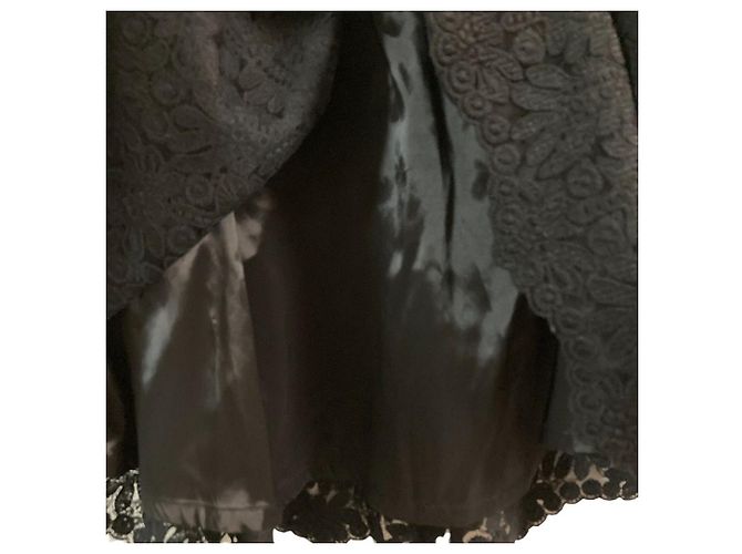 Autre Marque Gonna in pizzo floreale INGEBORG Nero - vista 3