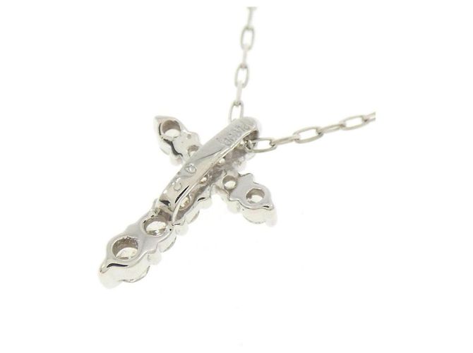 Autre Marque Collier en platine PT900 PT850 avec diamants Argenté - vue 4