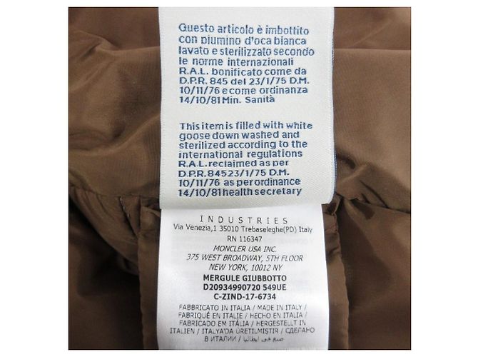 Chaqueta de plumón y lana Moncler MERGULE Beige - vista 10