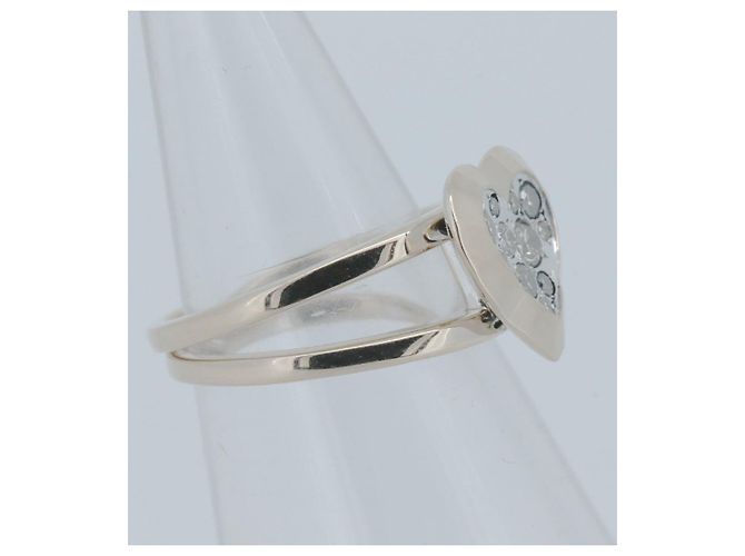 Autre Marque Anello Kashikey motivo cuore con diamante Au750 Marrone - vista 2