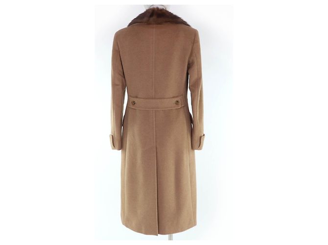 Casaco de pele de vison camel Max Mara Bege Camelo - vista 3