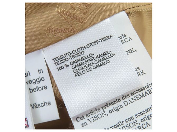 Casaco de pele de vison camel Max Mara Bege Camelo - vista 8