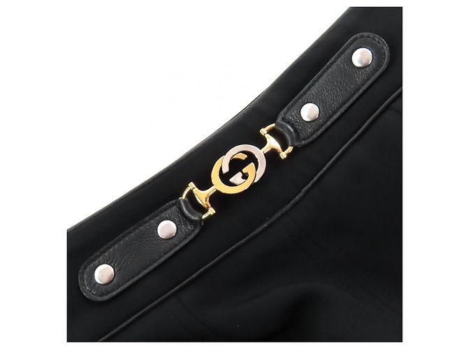 Pantaloni Gucci in rayon e lambskin Nero - vista 5