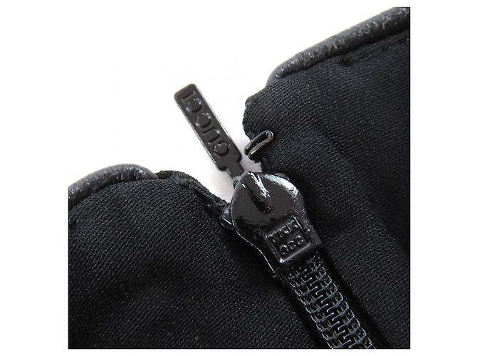 Pantaloni Gucci in rayon e lambskin Nero - vista 6