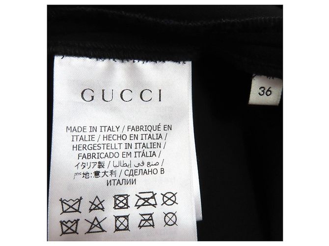 Pantaloni Gucci in rayon e lambskin Nero - vista 8