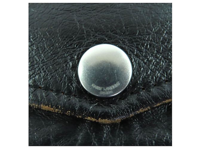 Yves Saint Laurent Giacca in pelle di vacchetta Saint Laurent Paris Nero - vista 9