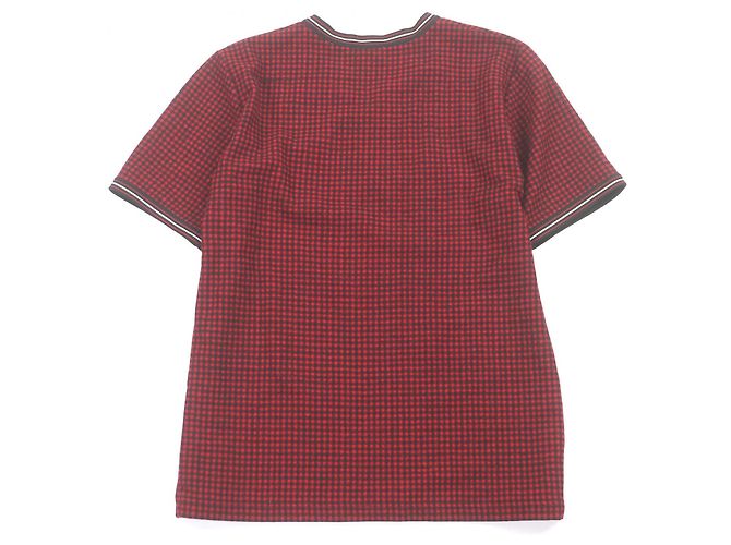 Camiseta de lana a cuadros Gingham Dior HOMME Negro Roja - vista 3
