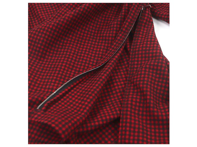 Camiseta de lana a cuadros Gingham Dior HOMME Negro Roja - vista 4