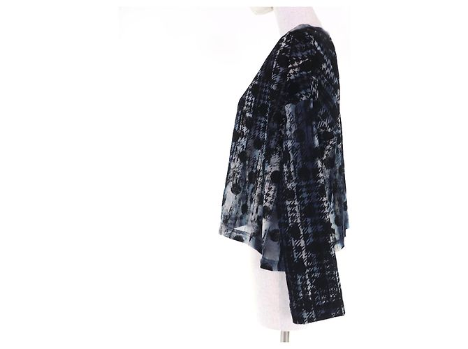 Autre Marque T-shirt em poliéster e rayon com estampa flock de Y's Azul - vista 2