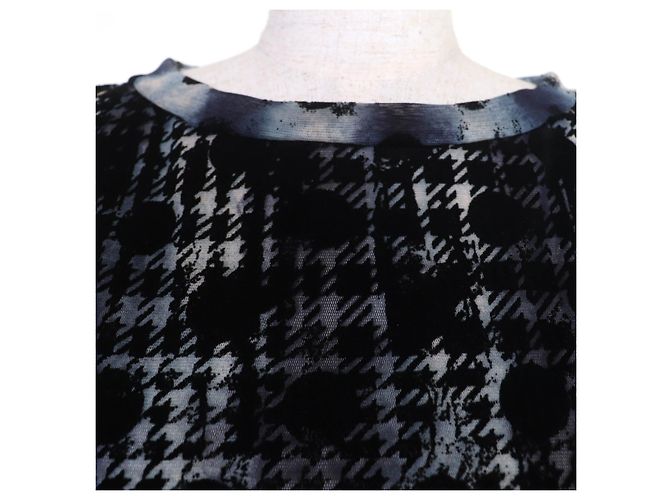 Autre Marque T-shirt em poliéster e rayon com estampa flock de Y's Azul - vista 4
