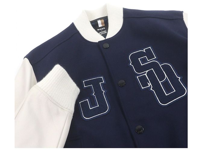 Hugo Boss Chaqueta Bomber de lana BOSS SHOHEI OHTANI Blanco Azul Azul marino - vista 2