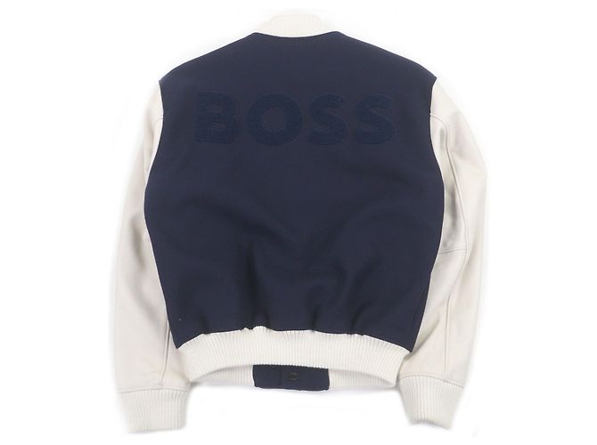 Hugo Boss Chaqueta Bomber de lana BOSS SHOHEI OHTANI Blanco Azul Azul marino - vista 4