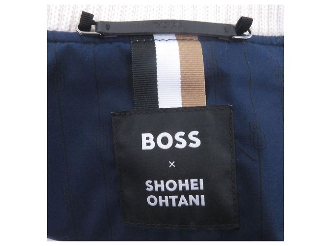 Hugo Boss Chaqueta Bomber de lana BOSS SHOHEI OHTANI Blanco Azul Azul marino - vista 8