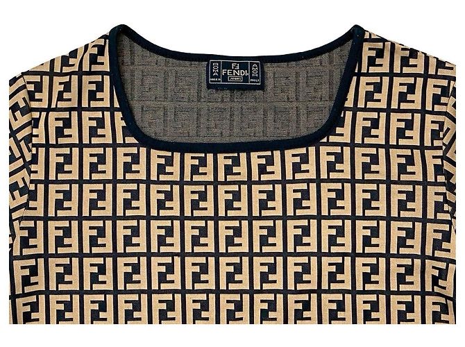 Prenda de poliéster Fendi Castaño Negro - vista 2