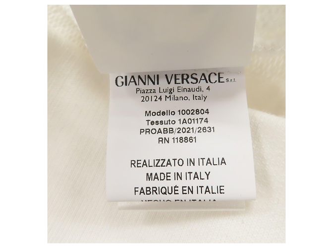Sweat à capuche Versace en coton et nylon Blanc - vue 10