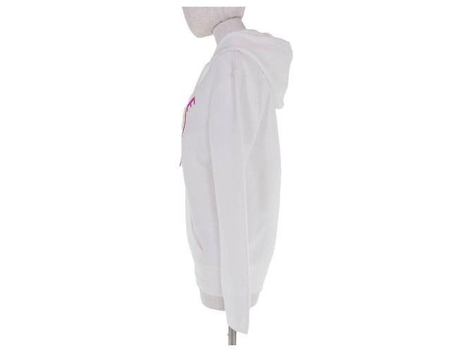 Sweat à capuche Versace en coton et nylon Blanc - vue 2