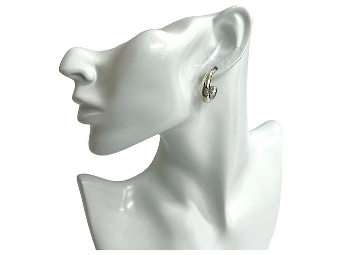 Tiffany & Co. Silver Half Hoop J Hoop Earrings Ohrringe Silber - Ansicht 2