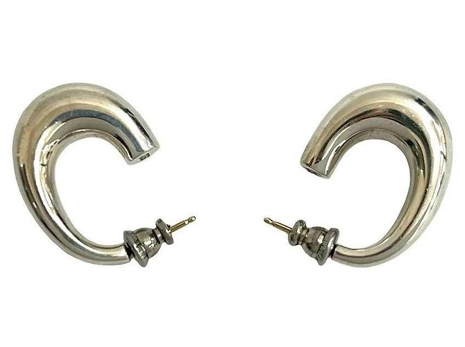 Tiffany & Co. Silver Half Hoop J Hoop Earrings Ohrringe Silber - Ansicht 3