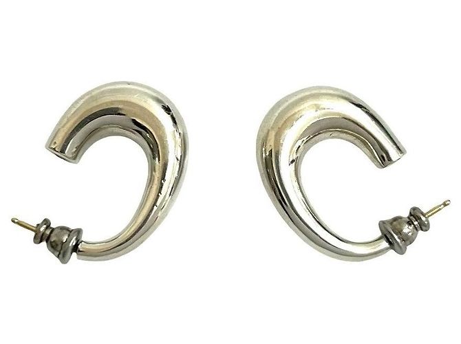 Tiffany & Co. Silver Half Hoop J Hoop Earrings Ohrringe Silber - Ansicht 4