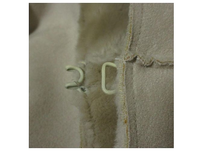 Autre Marque Mila Owen Eco Mouton Hoodie Coat Beige - vista 5