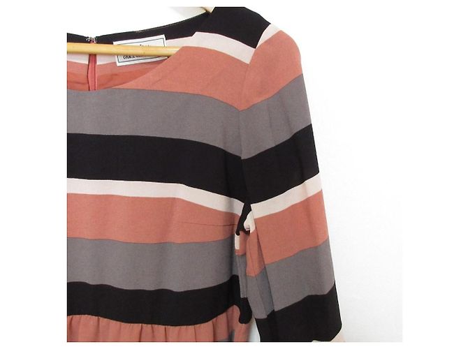 Autre Marque Vestido de pele com mangas bordadas GRACE CONTINENTAL Rosa - vista 6