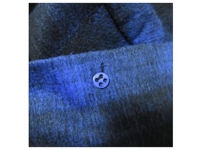 Paul Smith BLACK LABEL Wool Coat Blue - view 12