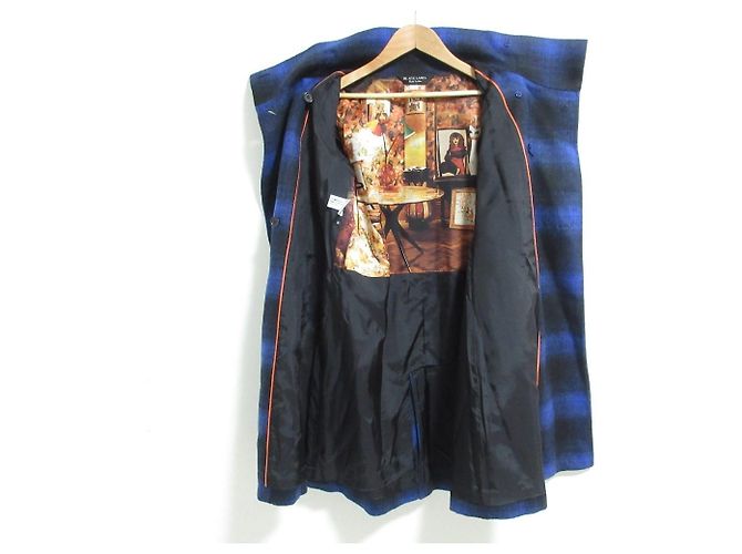 Paul Smith BLACK LABEL Wool Coat Blue - view 4