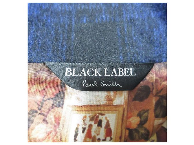 Paul Smith BLACK LABEL Wool Coat Blue - view 8