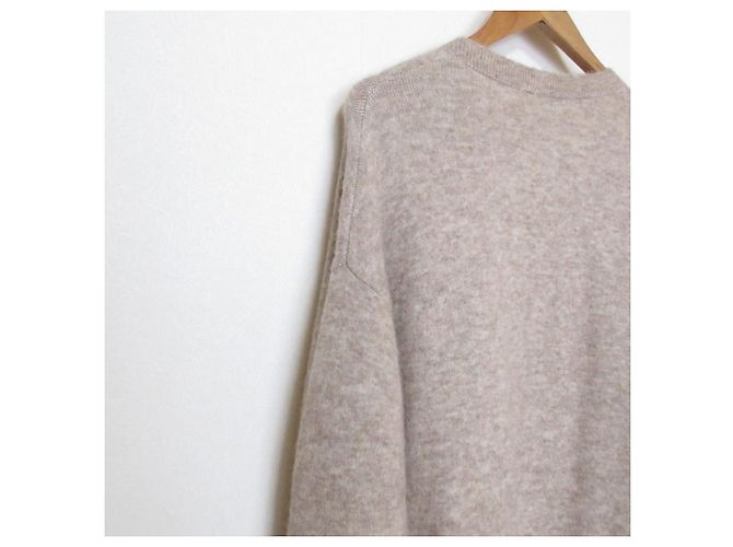 Abrigo vestido de punto mezcla de alpaca Theory Beige - vista 3