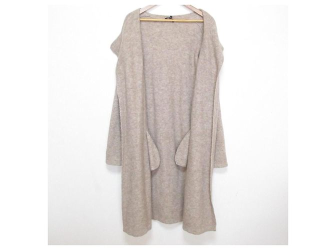 Abrigo vestido de punto mezcla de alpaca Theory Beige - vista 5