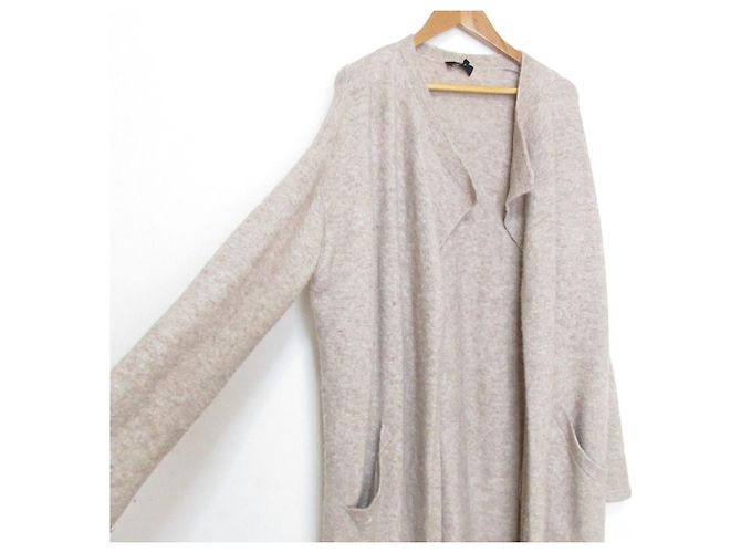 Abrigo vestido de punto mezcla de alpaca Theory Beige - vista 6